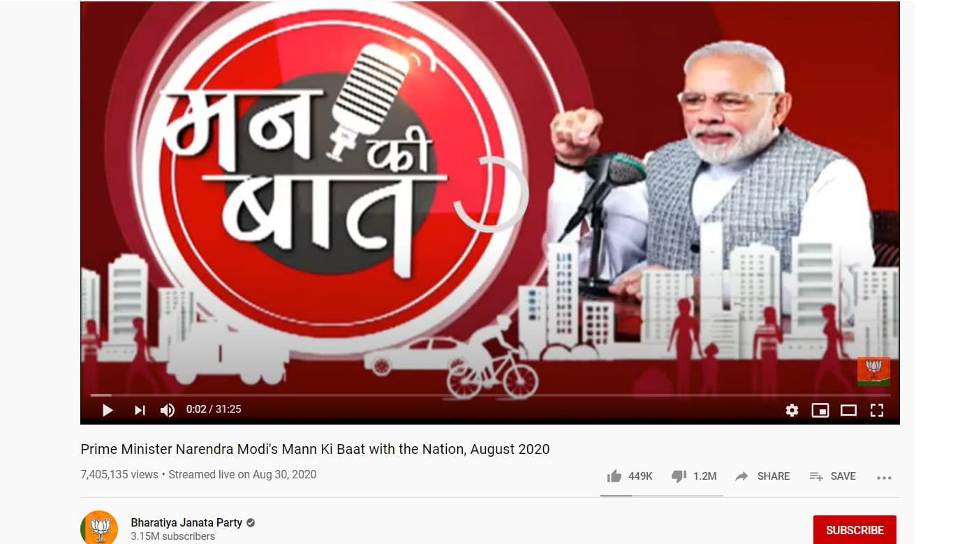 सोशल मीडिया पर ताक़तवर बीजेपी के यूट्यूब वीडियो पर लगातार डिसलाइक क्यों?